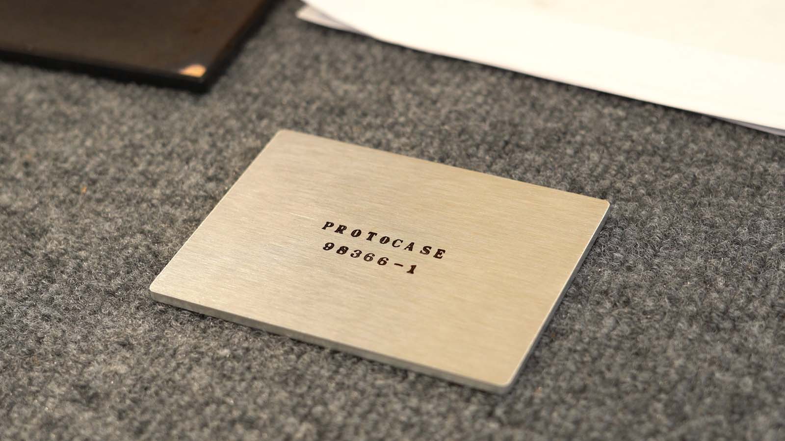 Grained Finish Rubber Stamping