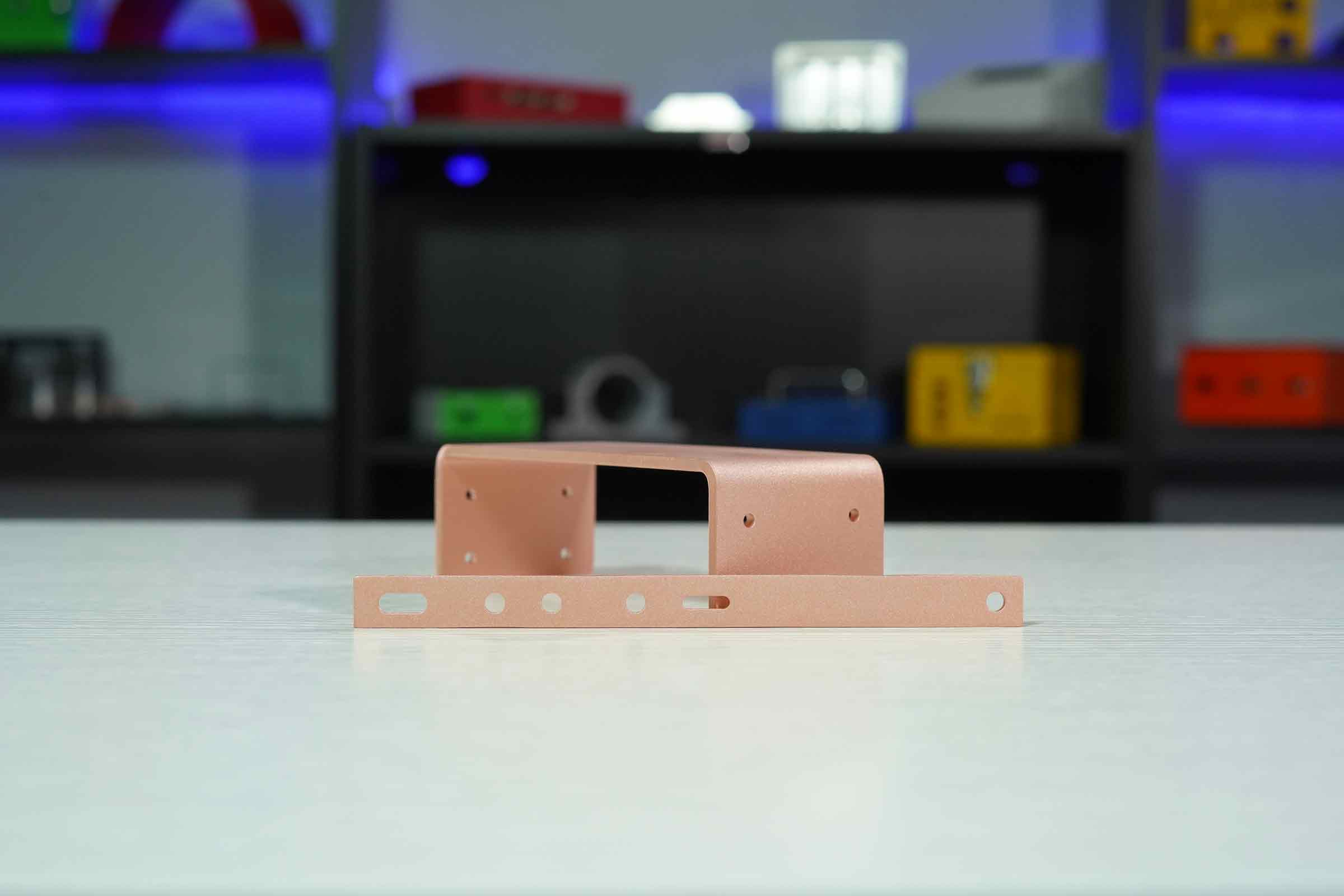 Two Copper Bus Bar Styles With Media Blasting