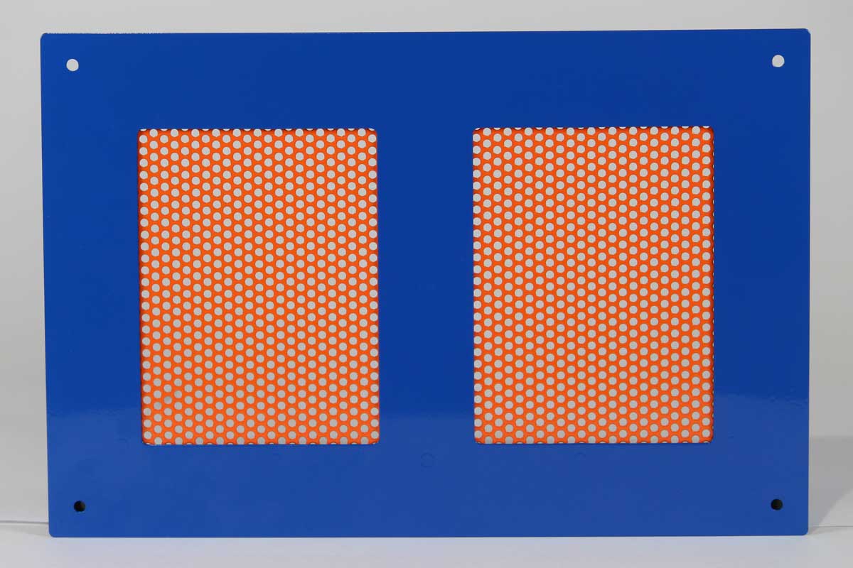 Perforated Aluminum Sheet Metal with High Gloss Safety Orange Powdercoat